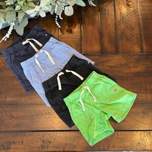 Toddler Gap Shorts Set - Black, Blue, Green